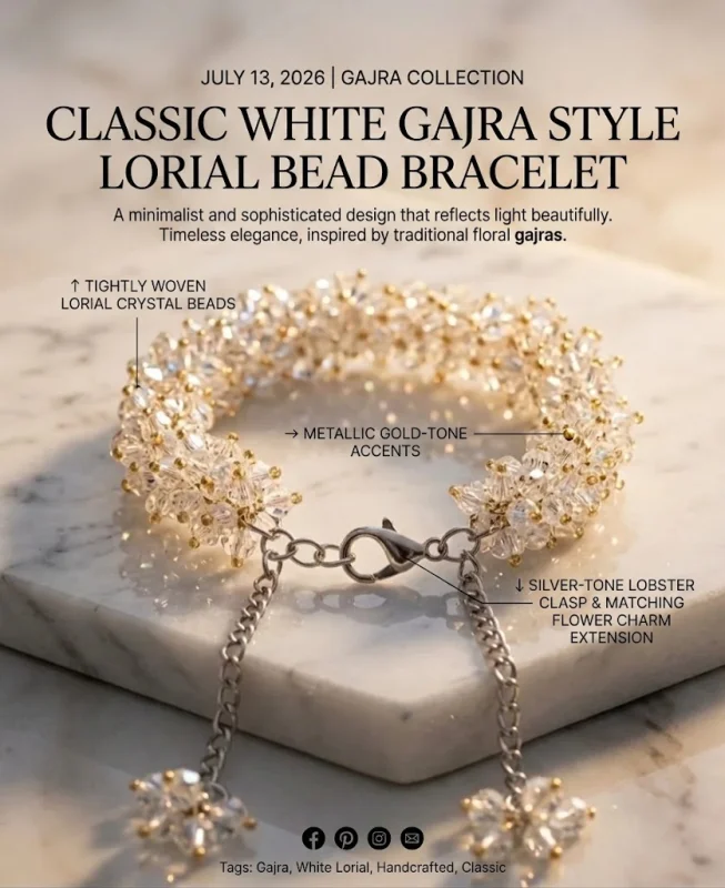 The Elegance of the Classic White Gajra Bracelet