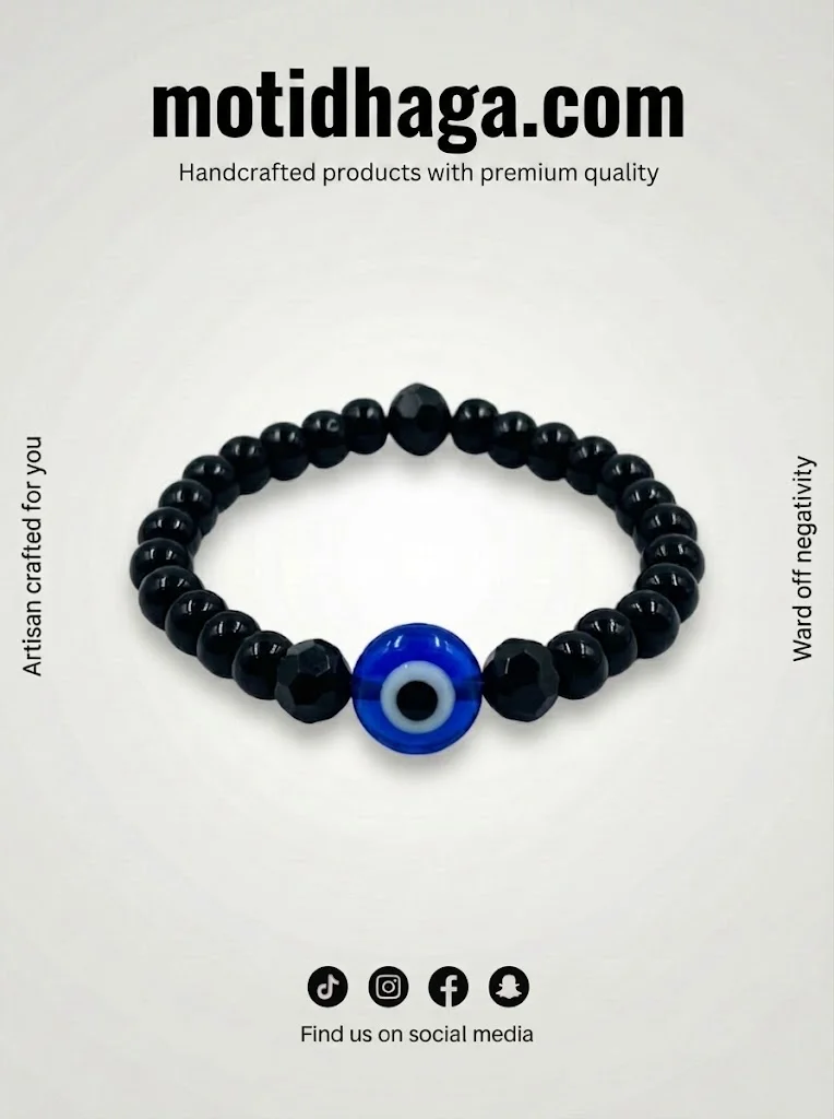 Black Onyx Evil Eye Bracelet
