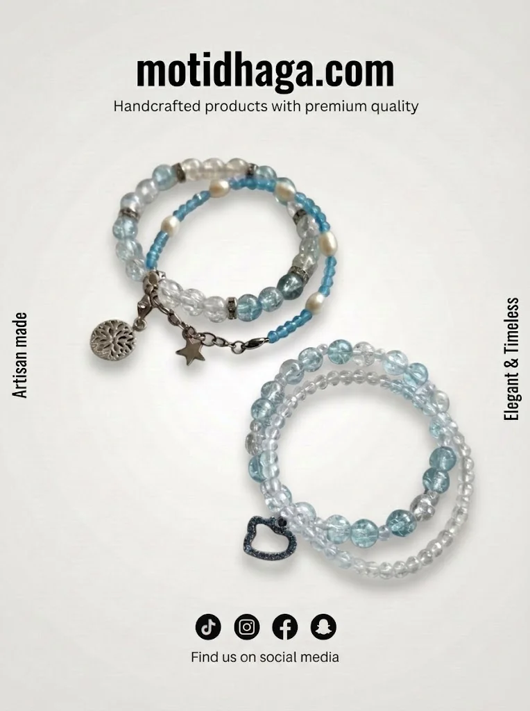 Ocean Blue Crystal Layered Bracelet
