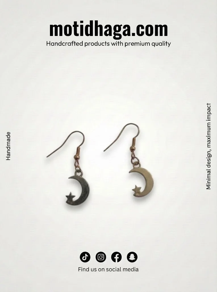 Celestial Moon & Star Drop Earrings