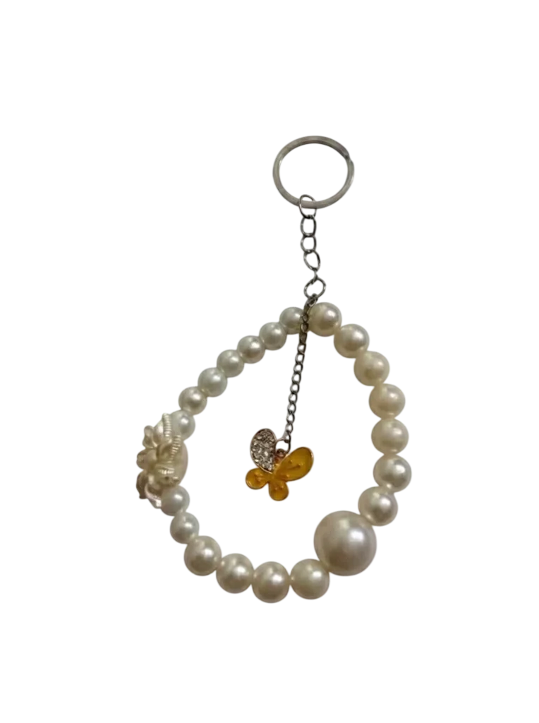 Pearl Butterfly Keychain Bracelet alternate