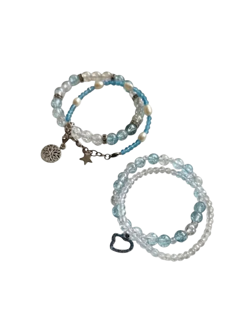 Ocean Blue Crystal Layered Bracelet alternate