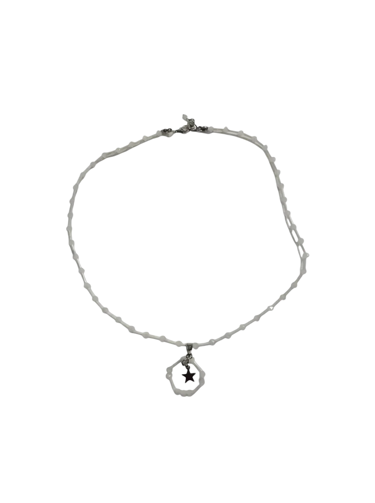 Frosted Crystal Star Pendant Necklace alternate