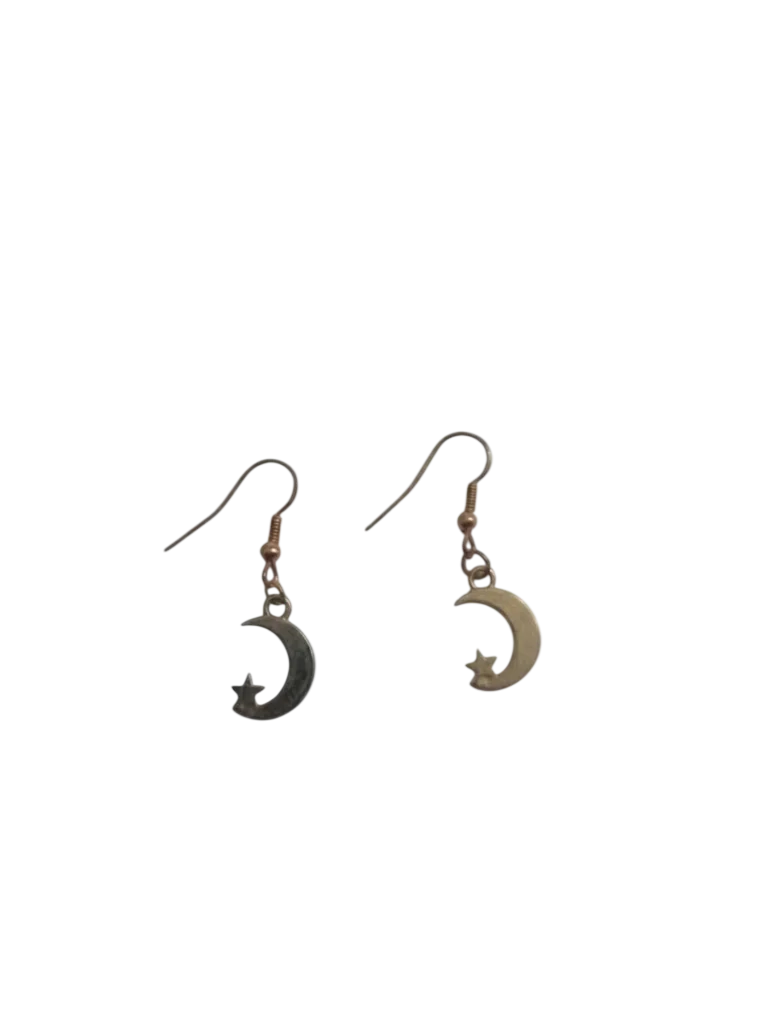 Celestial Moon & Star Drop Earrings alternate